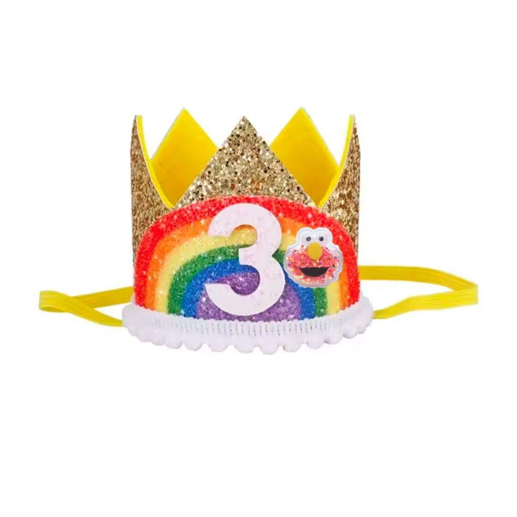 Elmo Crown Third Birthday Crown Elmo Headband Elmo Hat Sesame Street Birthday